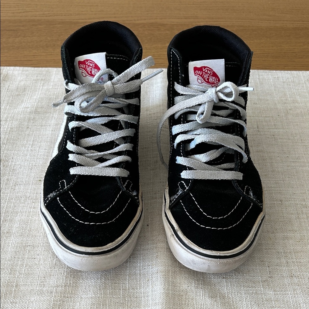 Vans Black and White High-Top Sneakers
